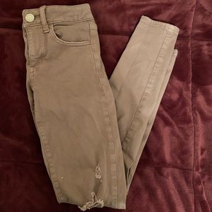 American eagle baby pink ripped jeans